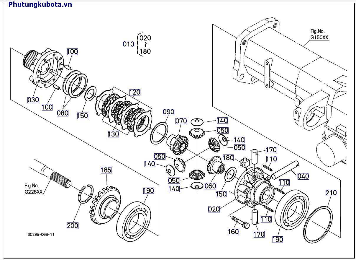 Bộ vi sai phía trước mới 10001-49999